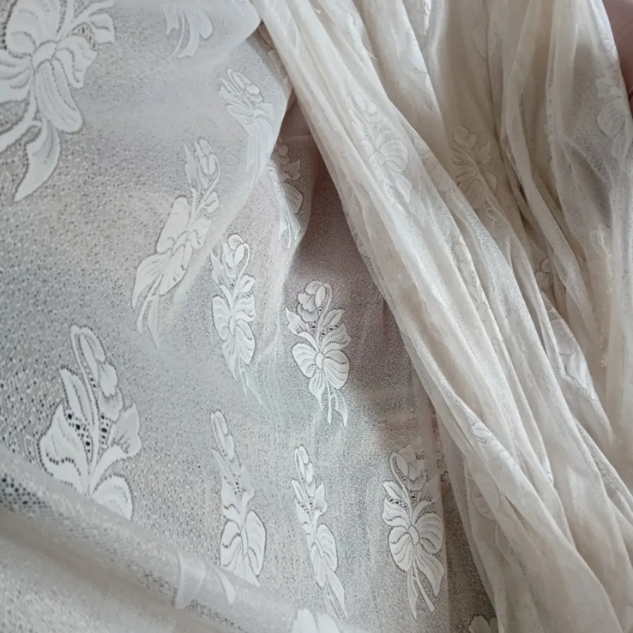 پرده تور طرحدار