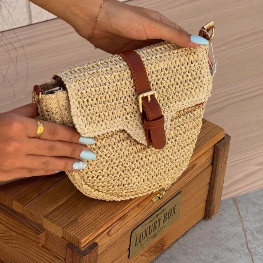 کیف رافیا سگک دار