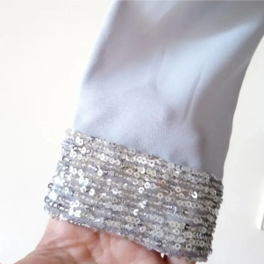 شومیز کرپ حربر یقه پولک