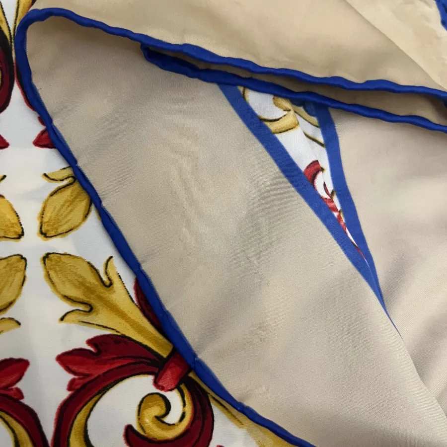 روسری ساتن دور دست دوز