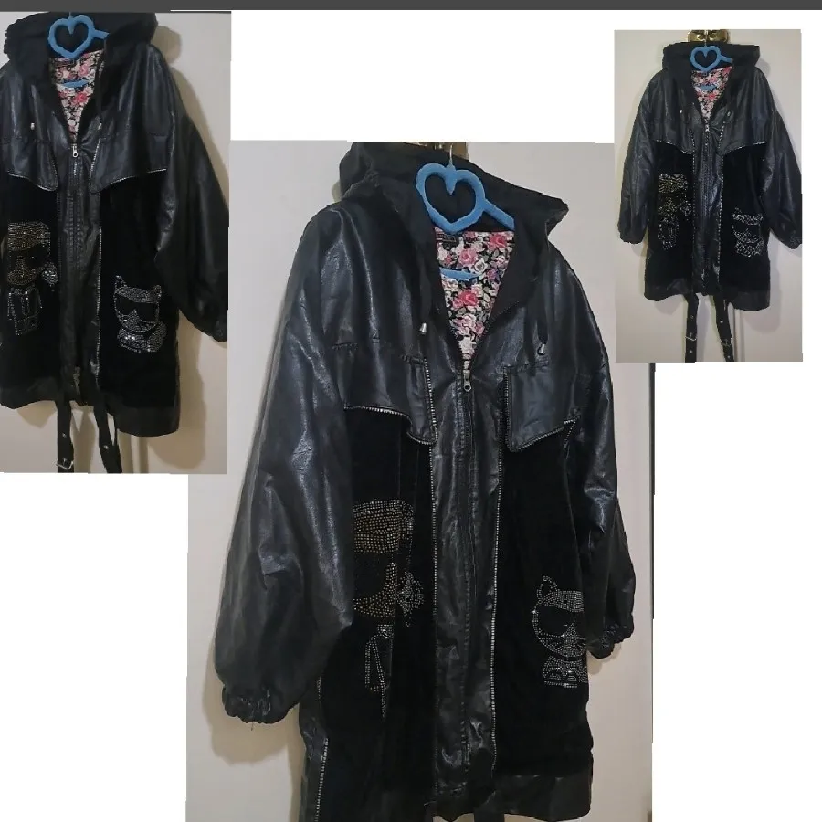 پالتو چرم نگینی مجلسی