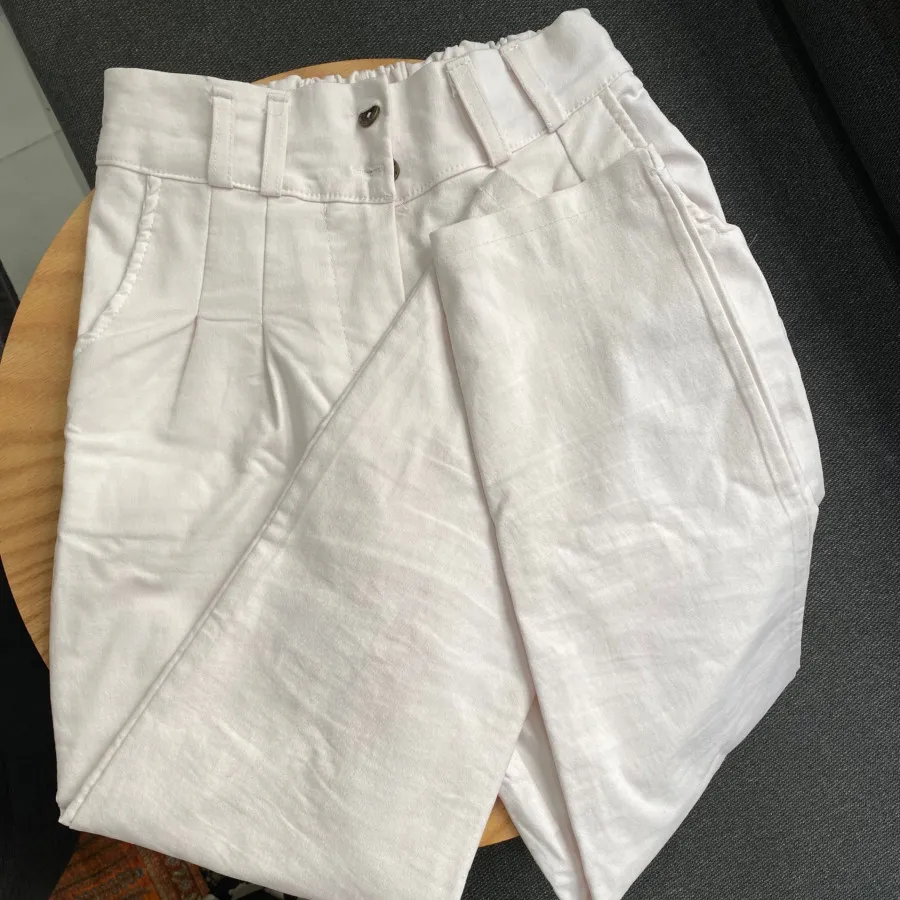 شلوار سفید کتان