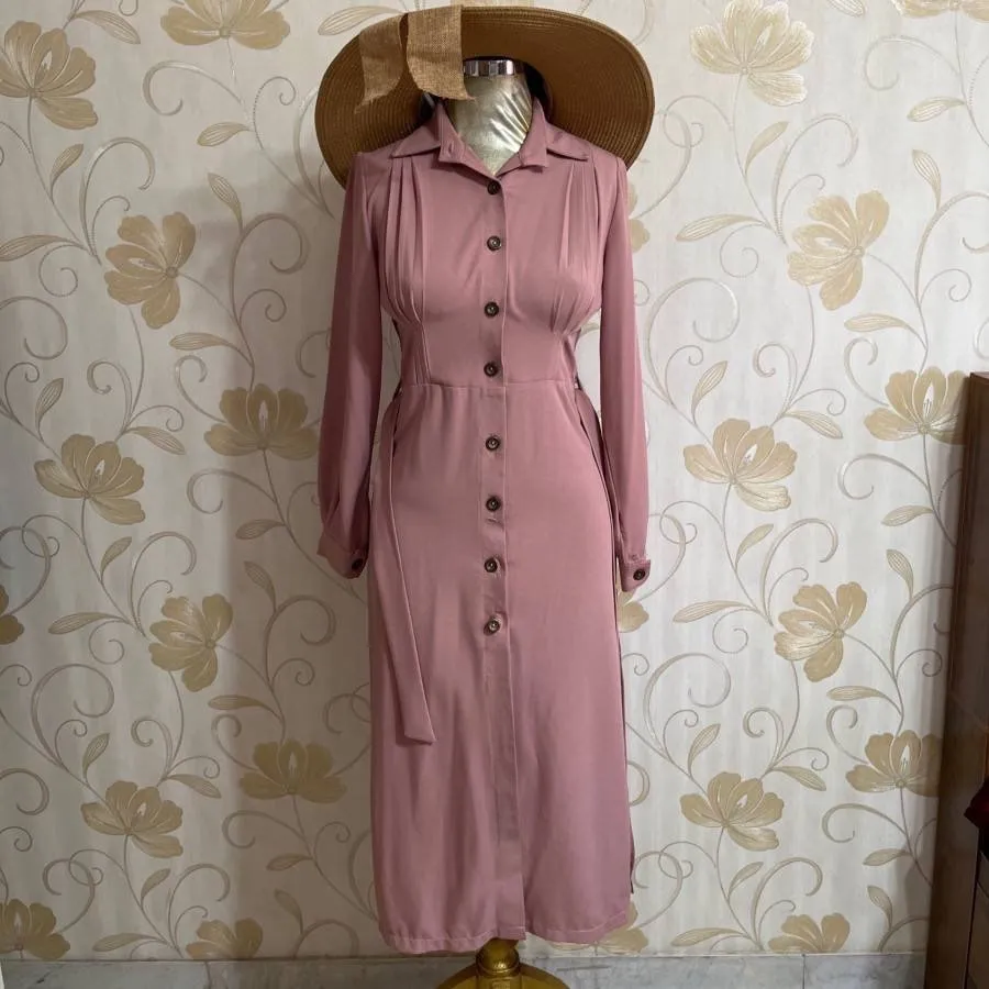 مانتو پاییزه صورتی