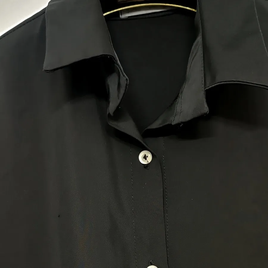 شومیز مشکی ساتن ابریشم