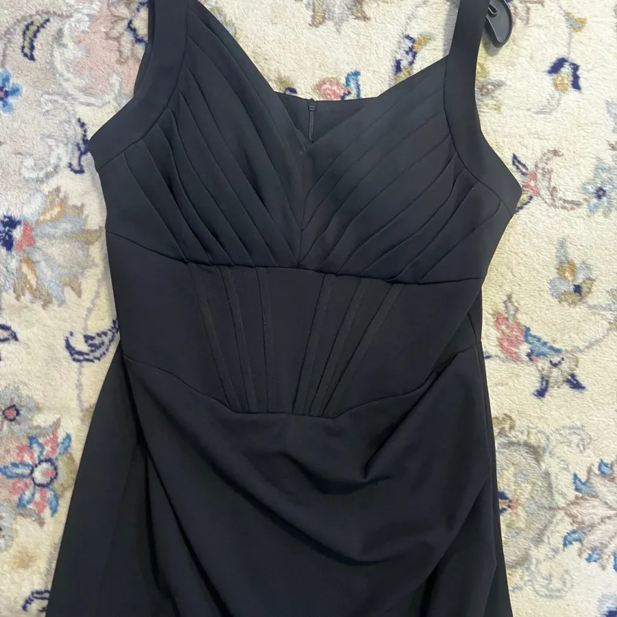 لباس شب مشکی کمر کرستی