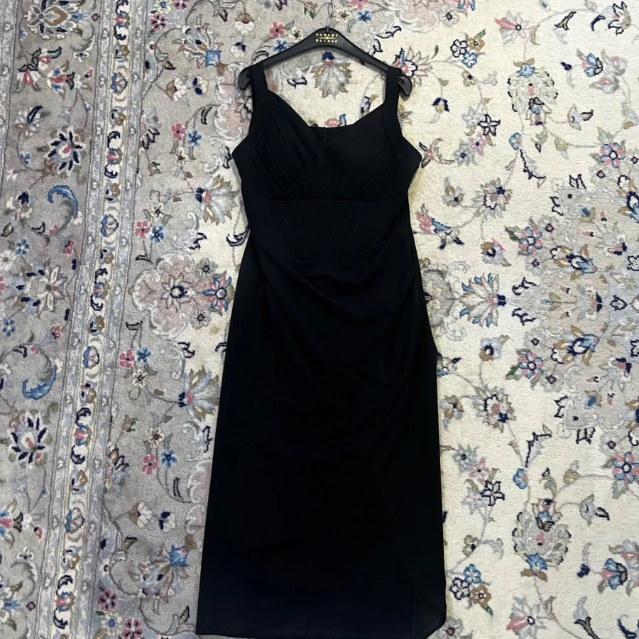 لباس شب مشکی کمر کرستی