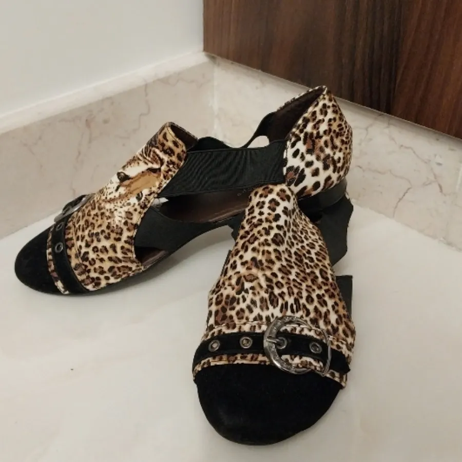 کفش خارجی پلنگی تخت