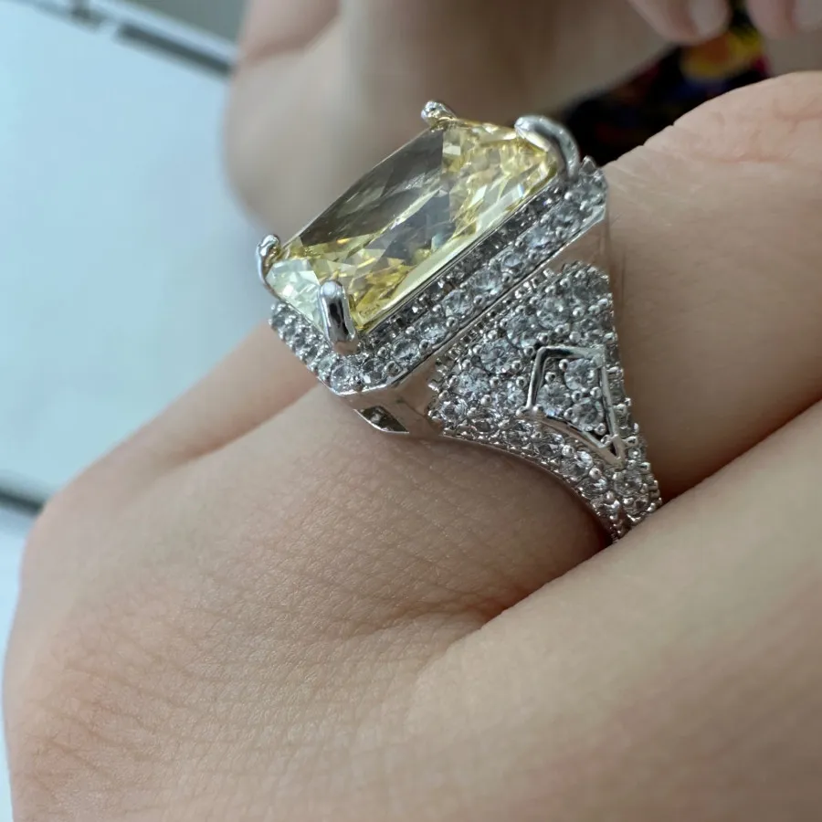 انگشتر تک نگین سیترین