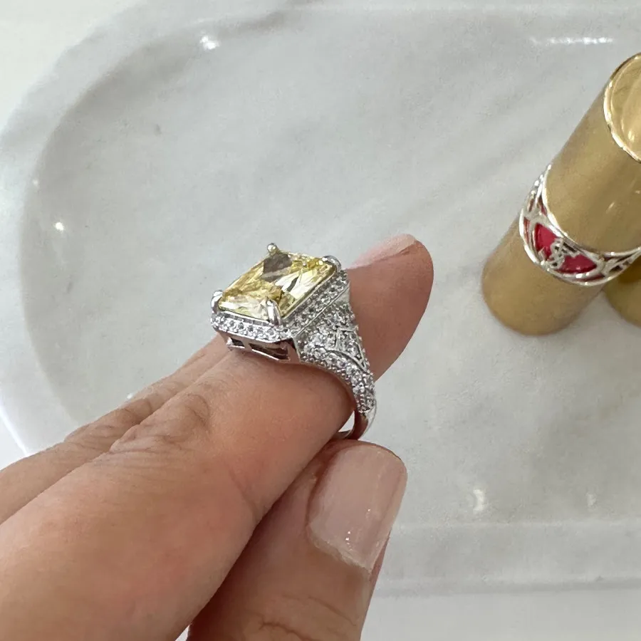 انگشتر تک نگین سیترین