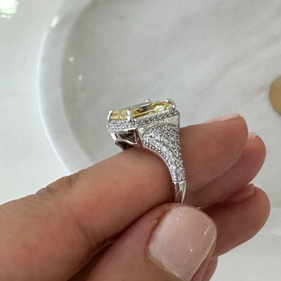 انگشتر تک نگین سیترین