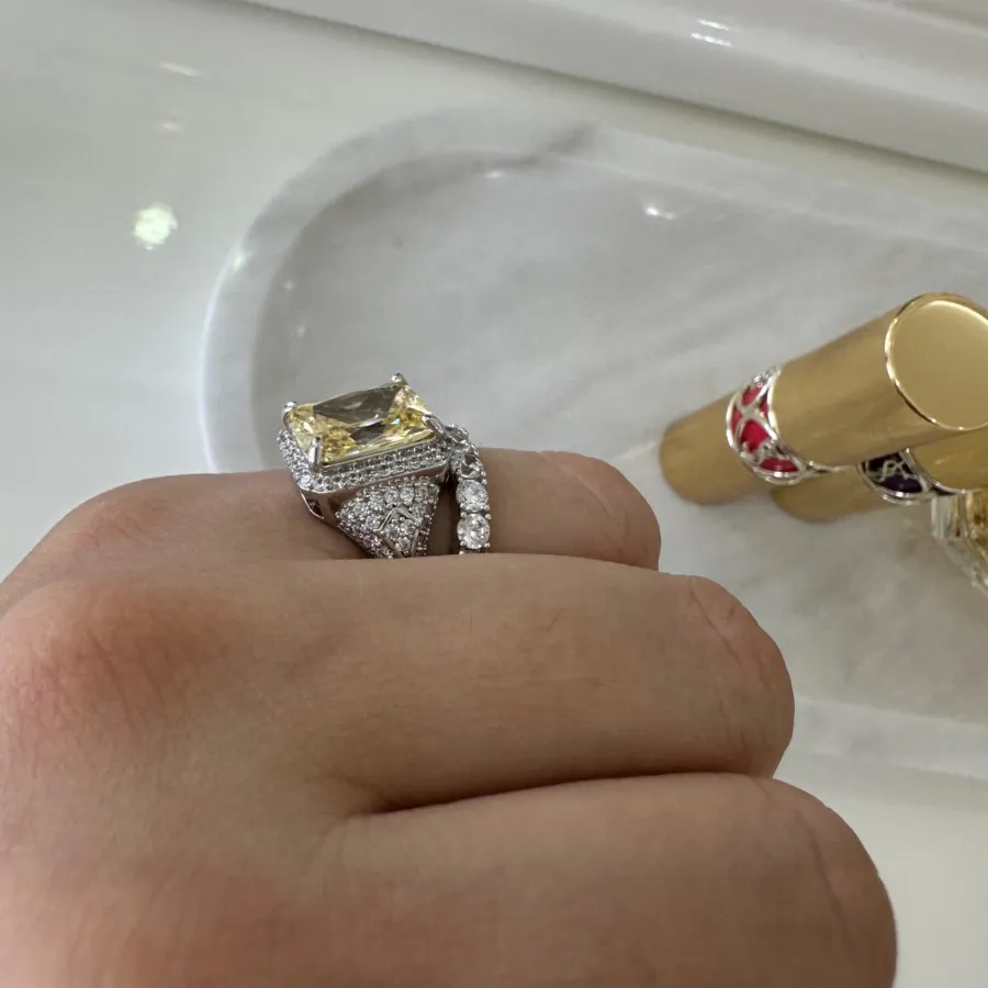 انگشتر تک نگین سیترین