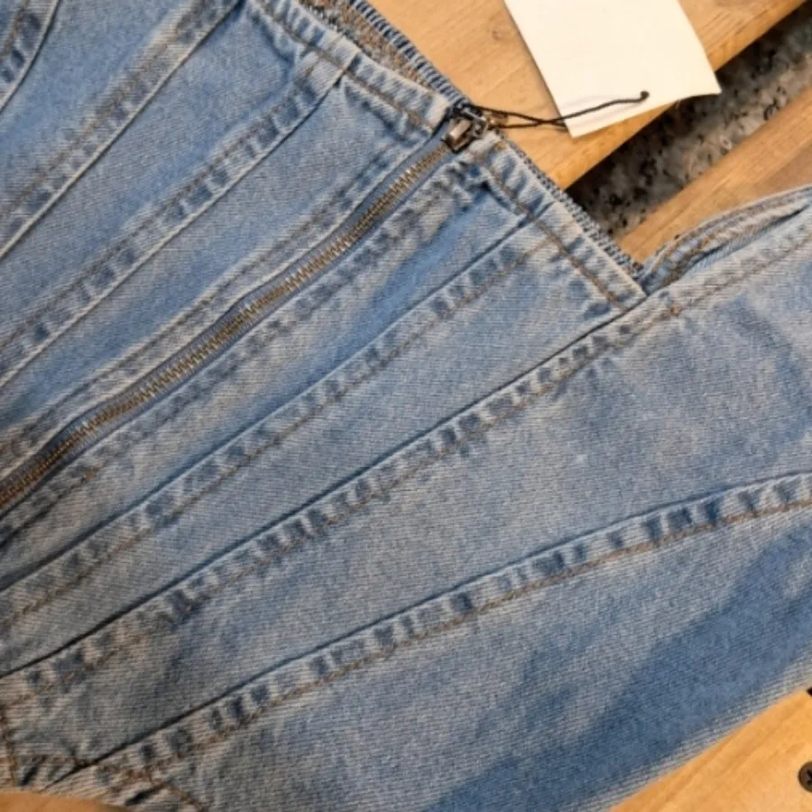 کراپ جین جلو زیپ