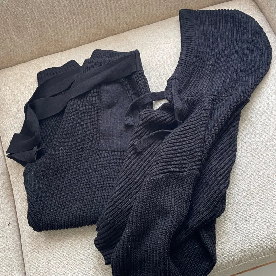 ست بافت شلوار هودی