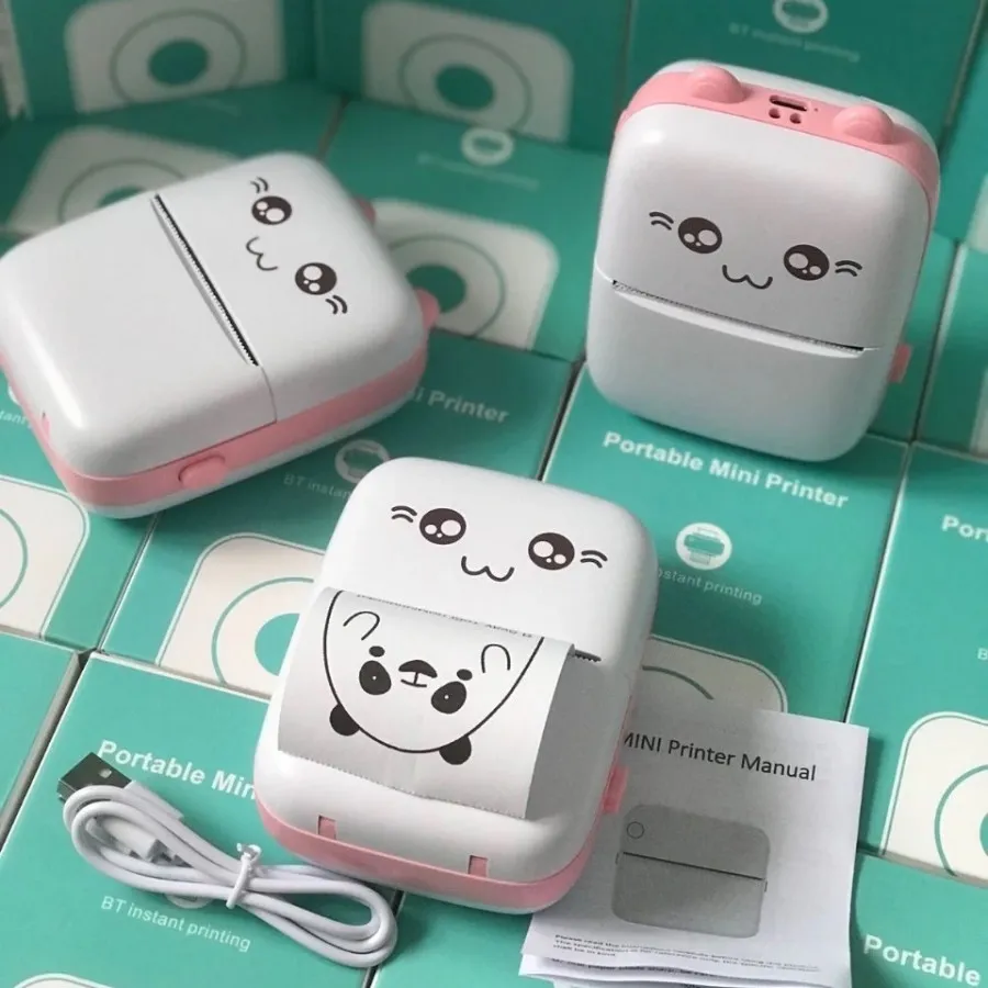 مینی پرینتر گربه صورتی