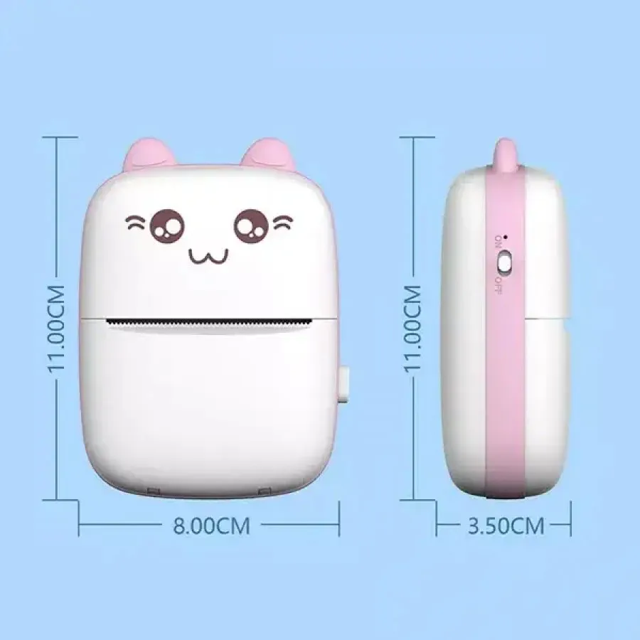 مینی پرینتر گربه صورتی