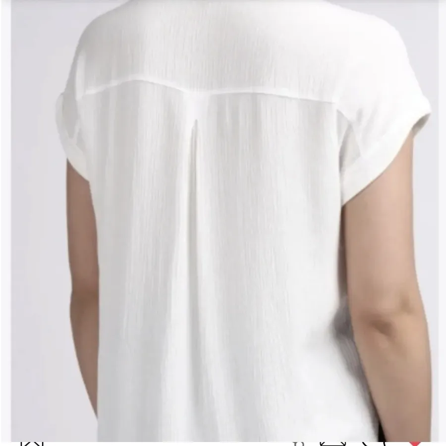 شومیز آستین کوتاه سفید