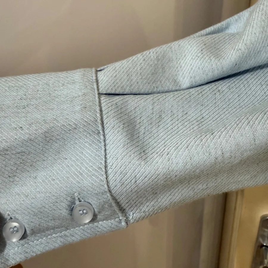 شومیز پاییزه آبی کمرنگ