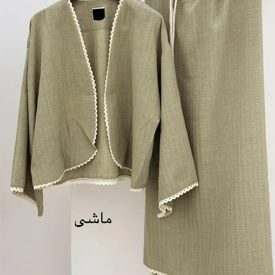 ست دوتکه کت دامن لنگ دار