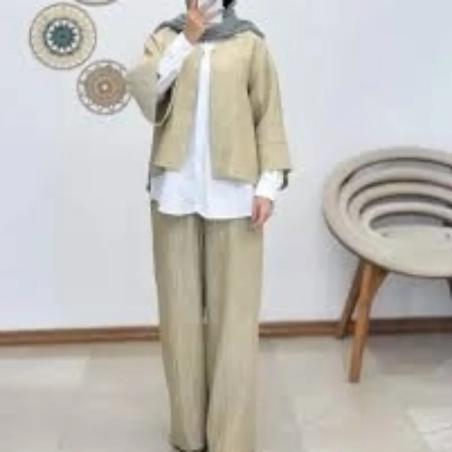 ست دوتکه پلیسه کت شلوار