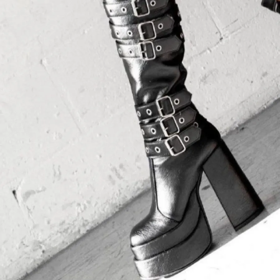 بوت بالا زانو مشکی