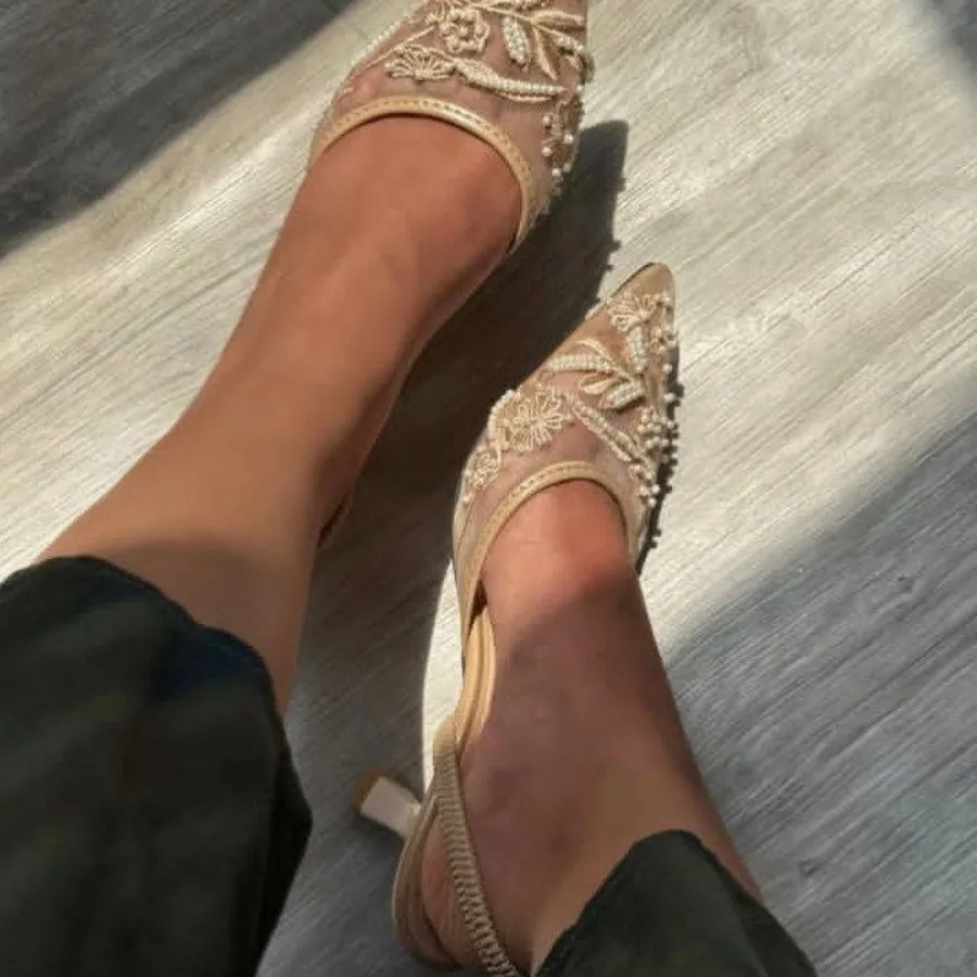 صندل مرواریدی زارا