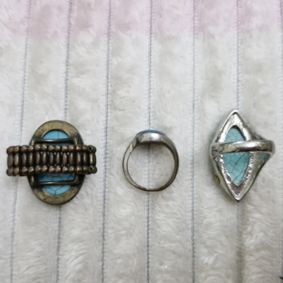 3عدد انگشتر فیروزه ای