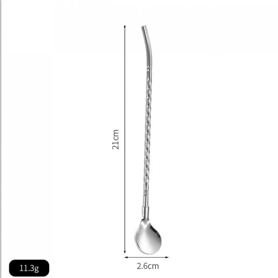 قاشق شربت خوری نی دار