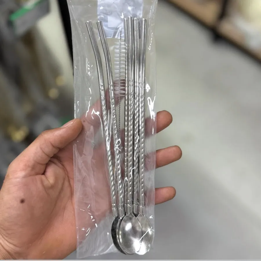 قاشق شربت خوری نی دار