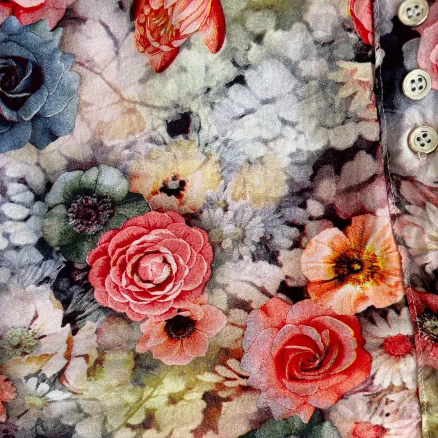 شومیز گلدار نخی