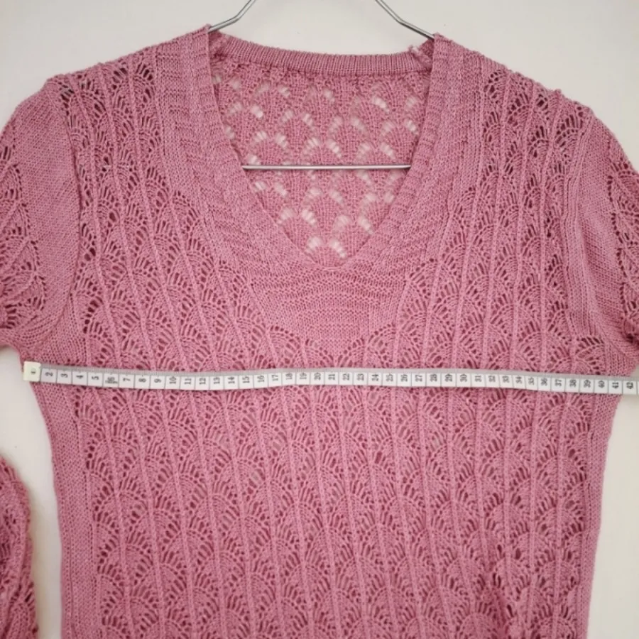 بلوز بافت گیپور صورتی