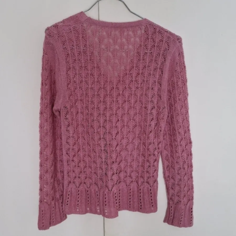 بلوز بافت گیپور صورتی