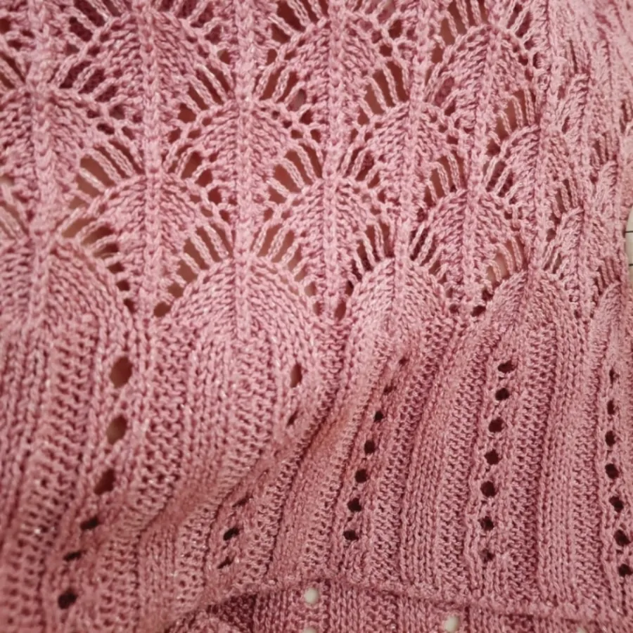 بلوز بافت گیپور صورتی