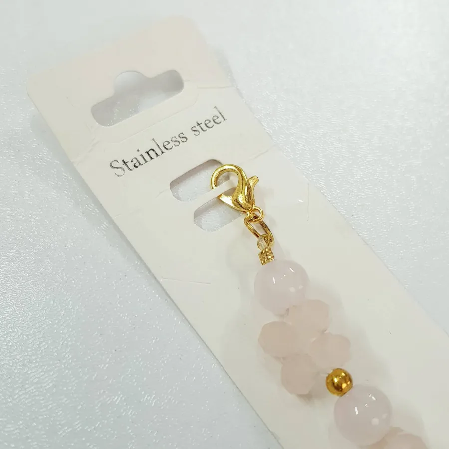 دستبند زنجیر استیل صورتی