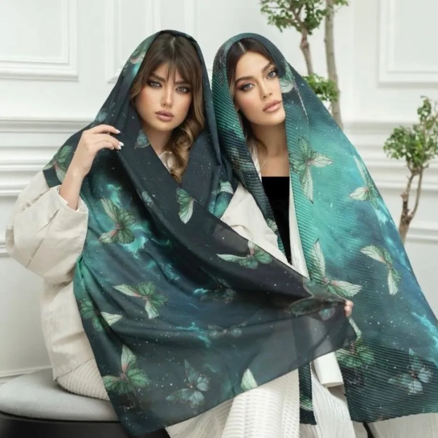 شال پلیسه طرحدار