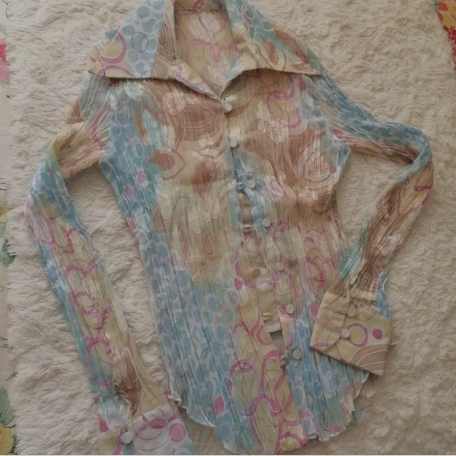 شومیز حریر پلیسه