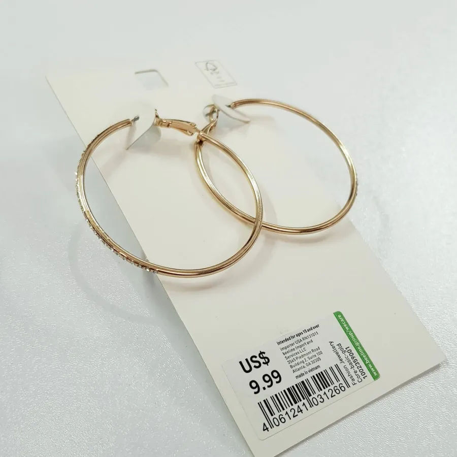 گوشواره حلقه طلایی قفلی