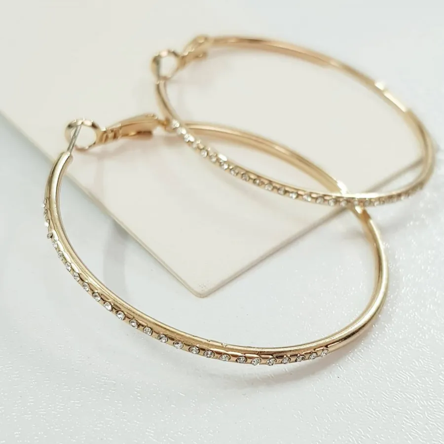 گوشواره حلقه طلایی قفلی