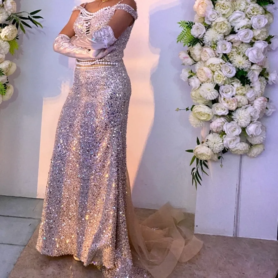 لباس مجلسی فول مروارید