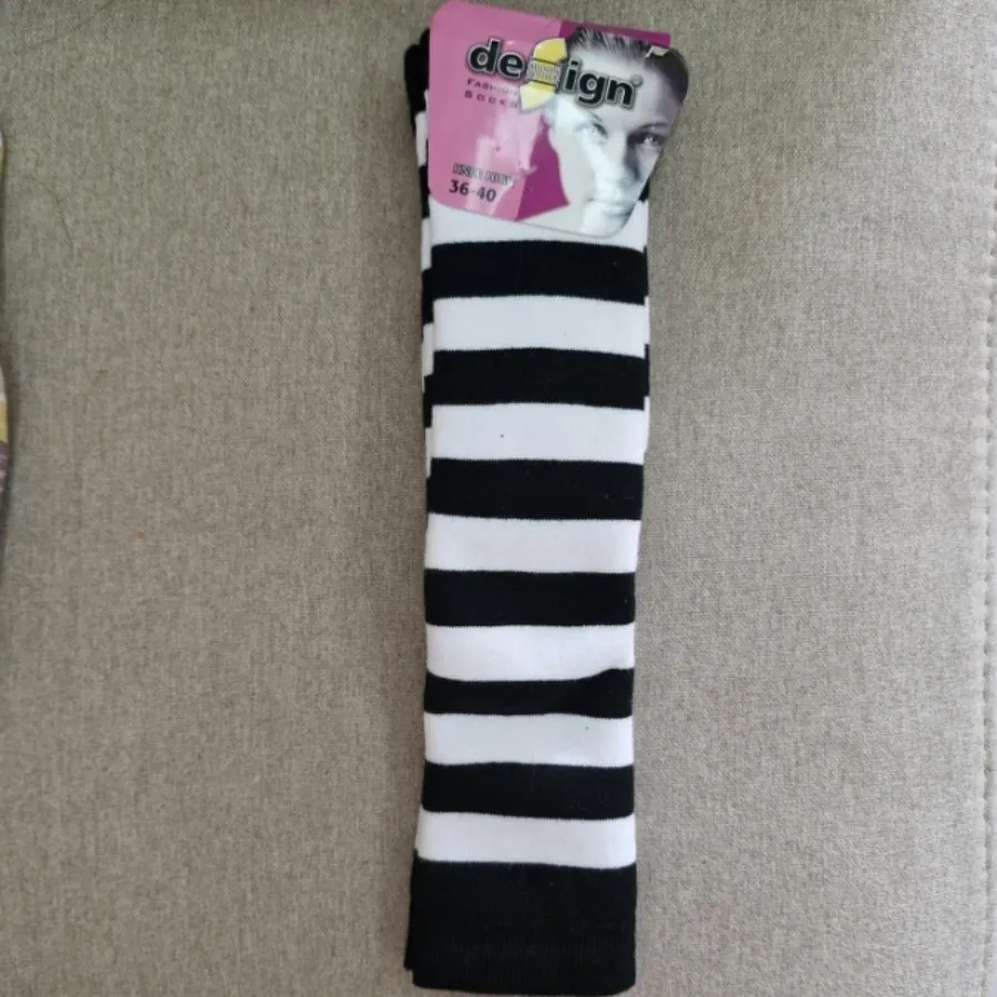 جوراب راه راه ساق بلند