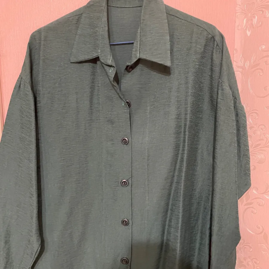 شومیز مانتویی سبز