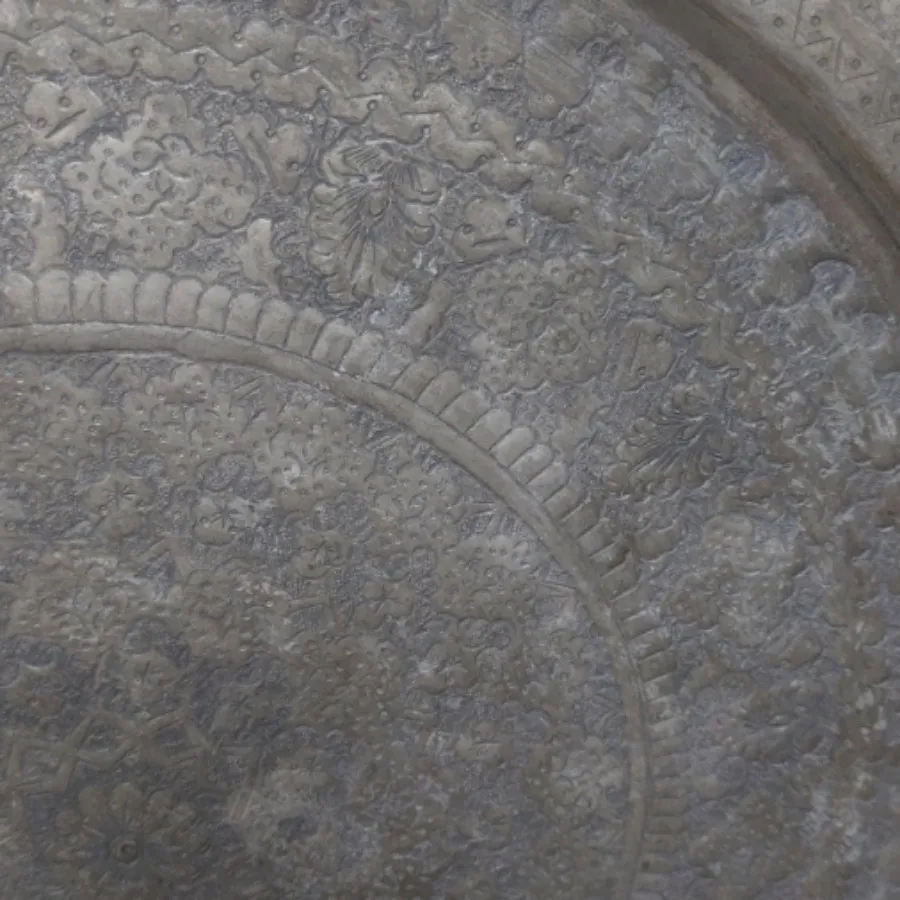 سینی مسی قلمکاری عتیقه