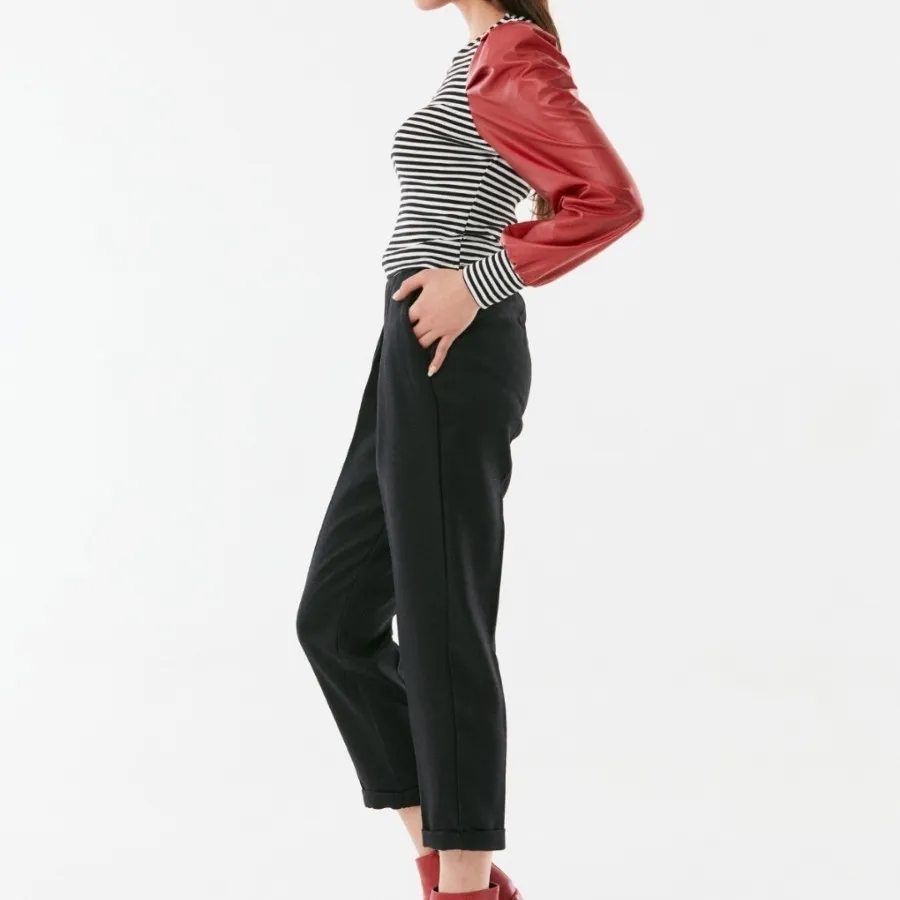 پیرهن آستین چرم تُرک