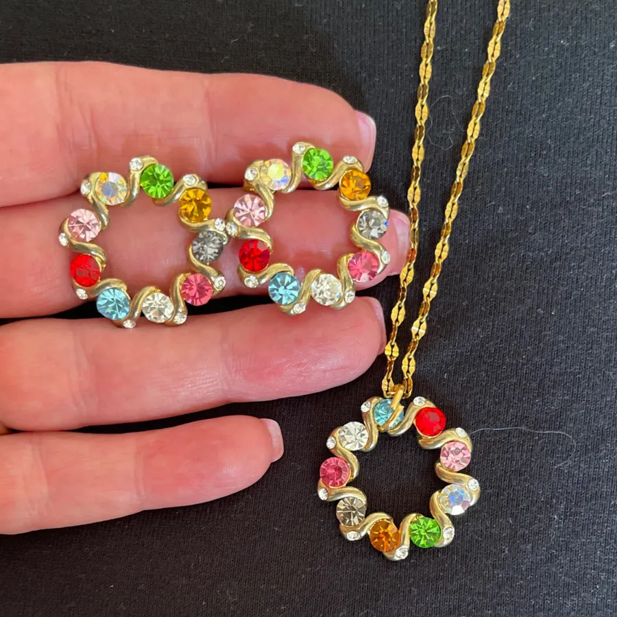 نیم ست نگینی استیل