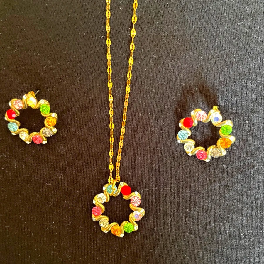 نیم ست نگینی استیل