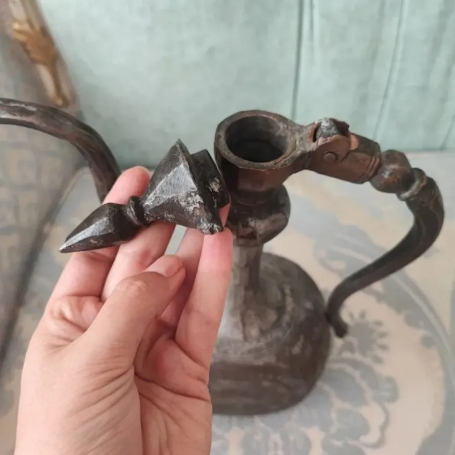 افتابه لگن مسی قدیمی قلم