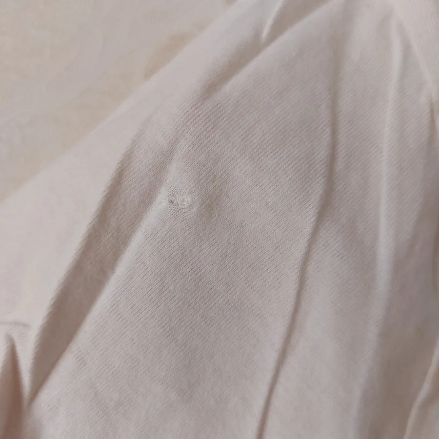 تیشرت سفید نخی ضخیم خارجی