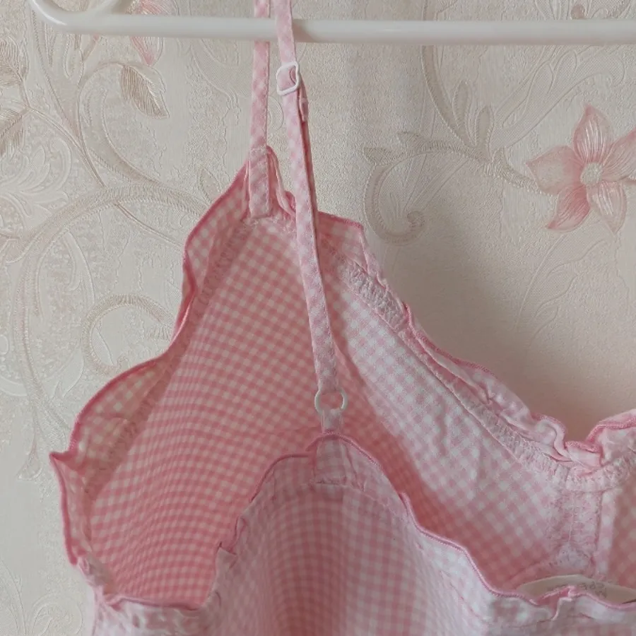 تاپ صورتی نخی وارداتی