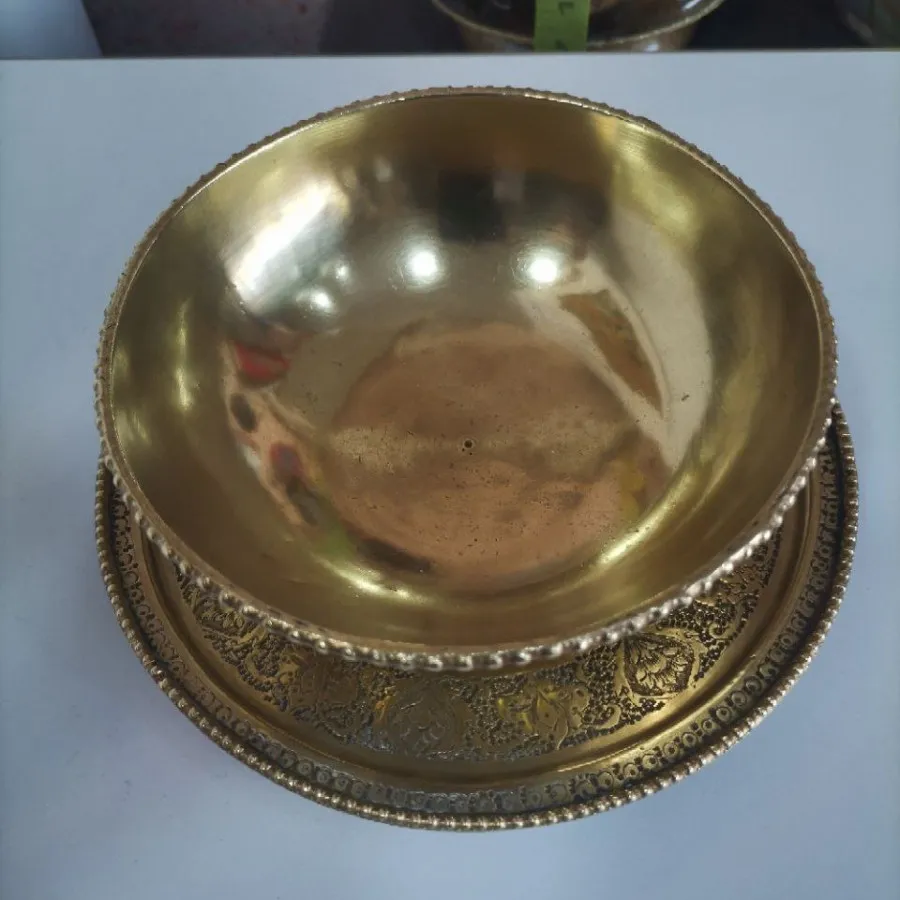 کاسه و بشقاب برنجی آنتیک