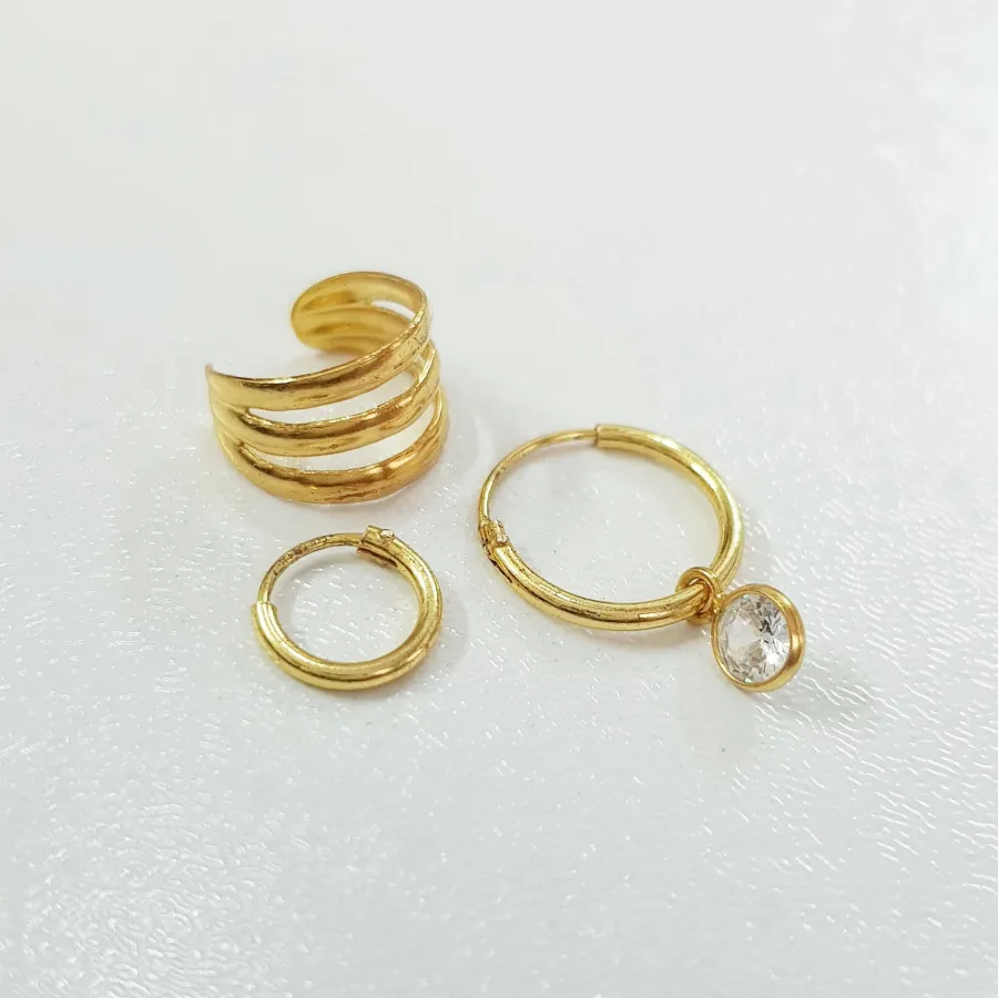 پک گوشواره و ایرکاف نقره