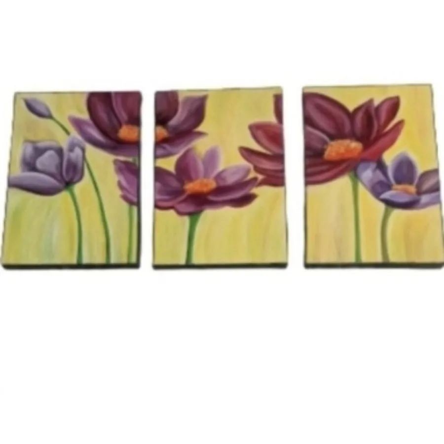 تابلو سه تکه رنگ روغن